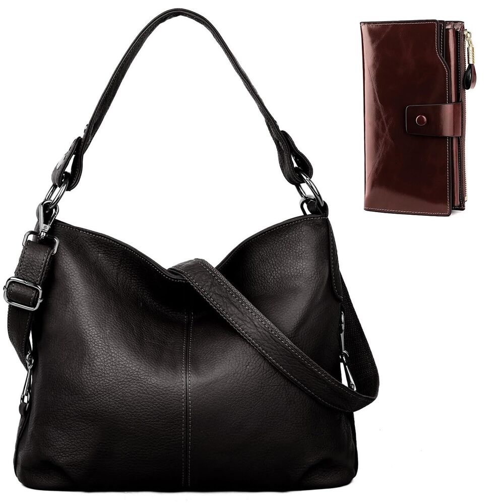 8217 Bundle Real Leather Handbags Purses and RFID Protected Card Wallets